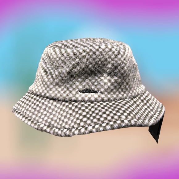 Steve Madden Checkered Faux Fur Bucket 